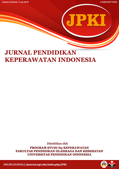 Vol. 5 No. 2 (2019): Jurnal Pendidikan Keperawatan Indonesia